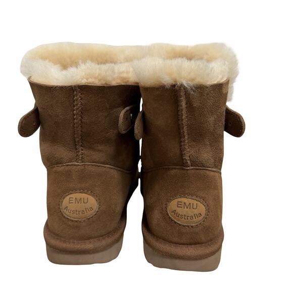 EMU Australia Womens Summerlands Sheepskin Suede Ankle Boots US 8 EU 39 Brown - Picture 3 of 12